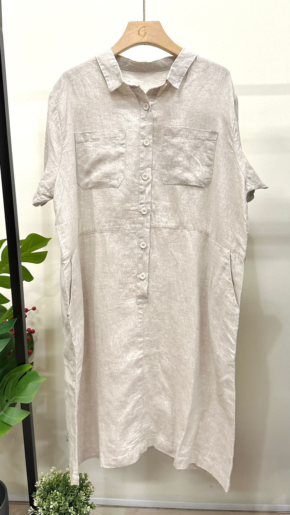 (D578)Linen Dress