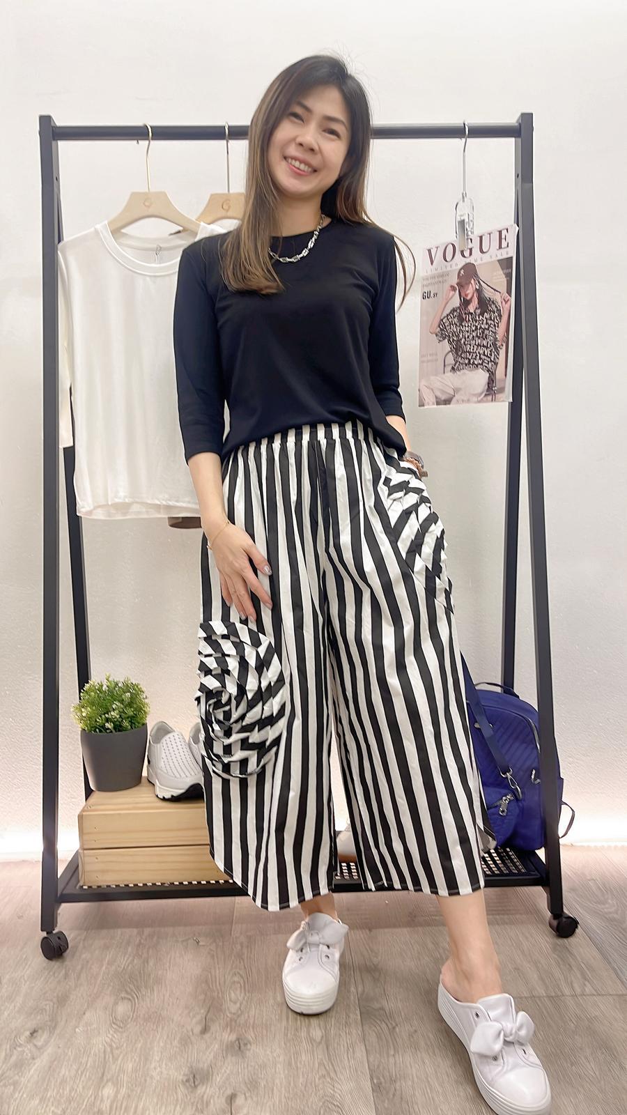 (D1722)Striped Pants