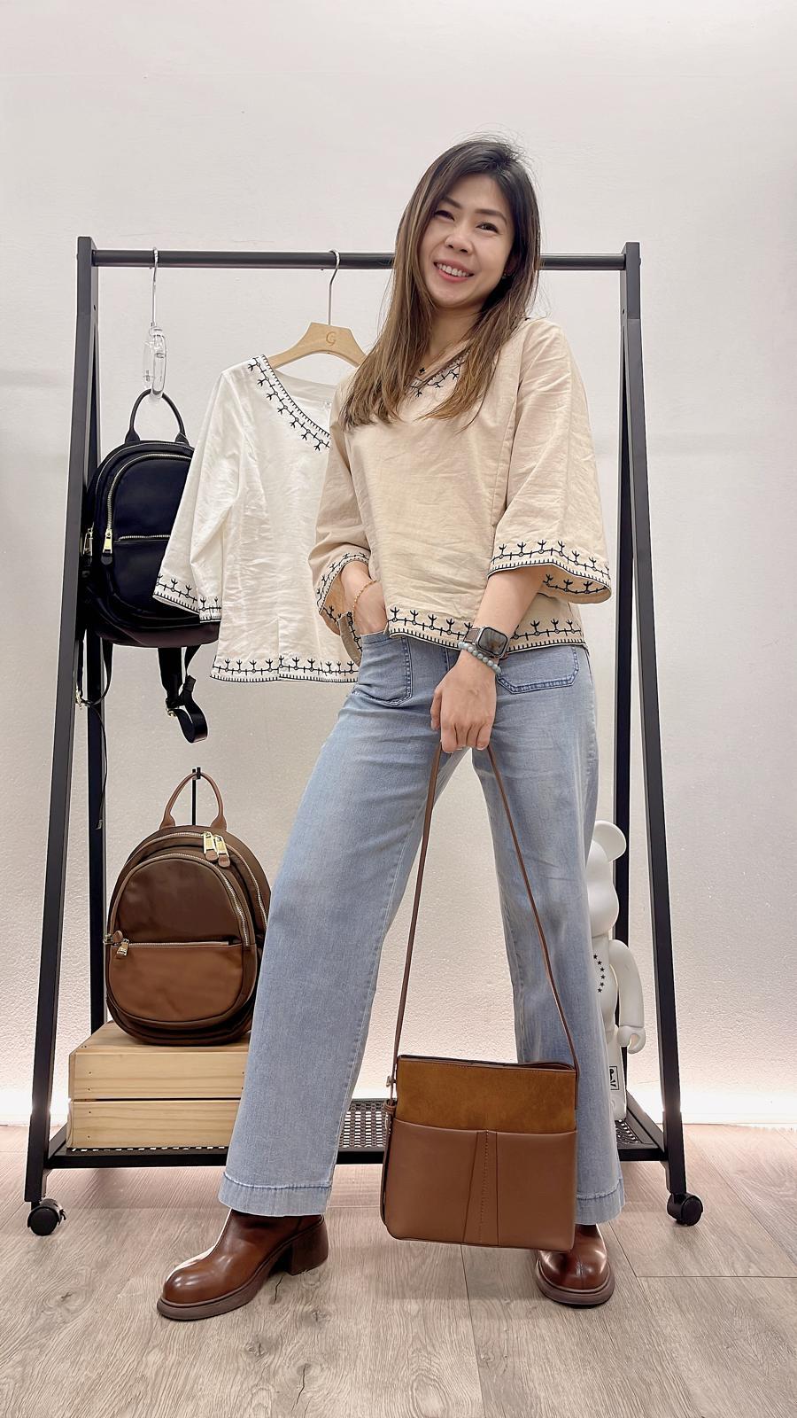 (D3431)Linen Top