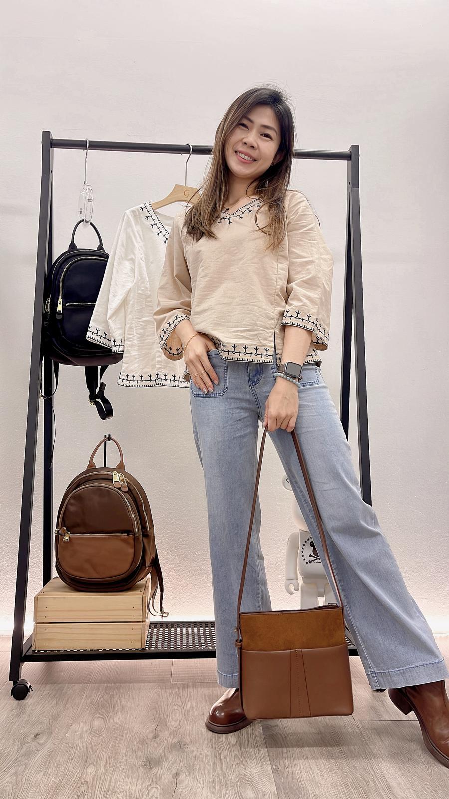 (D3431)Linen Top