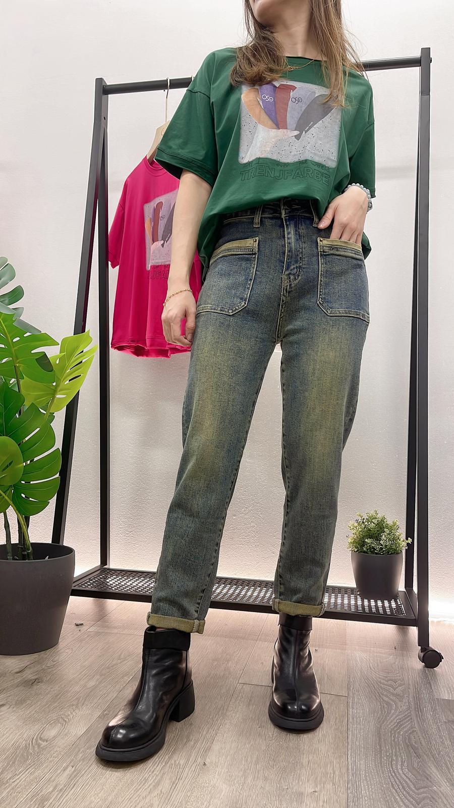 (D1812)Demin Pants