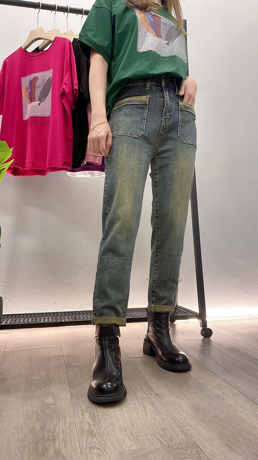 (D1812)Demin Pants
