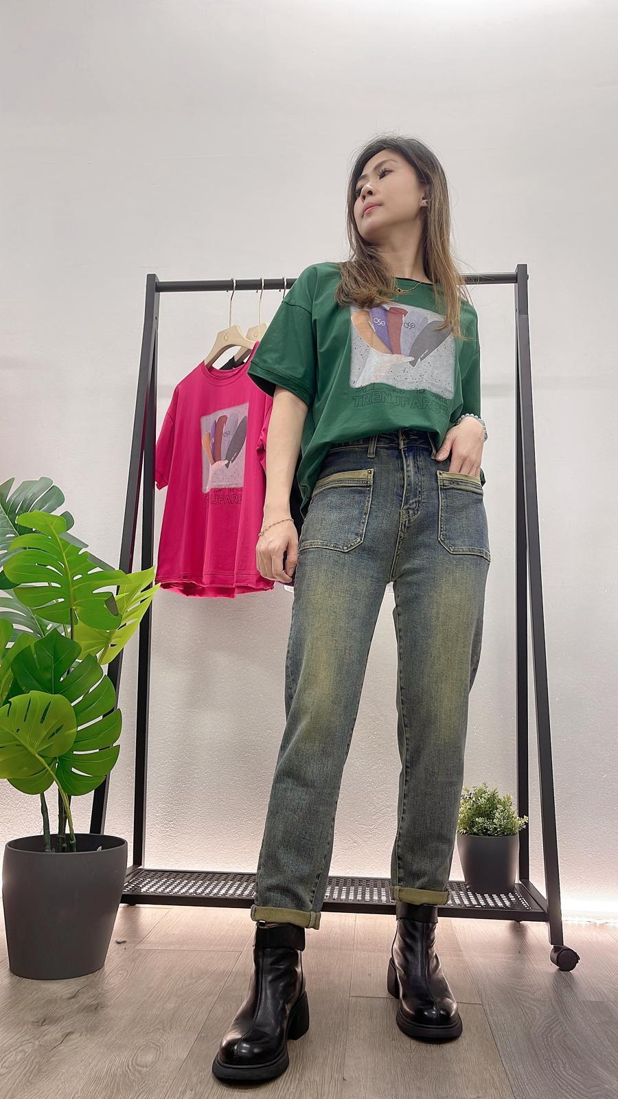 (D1812)Demin Pants