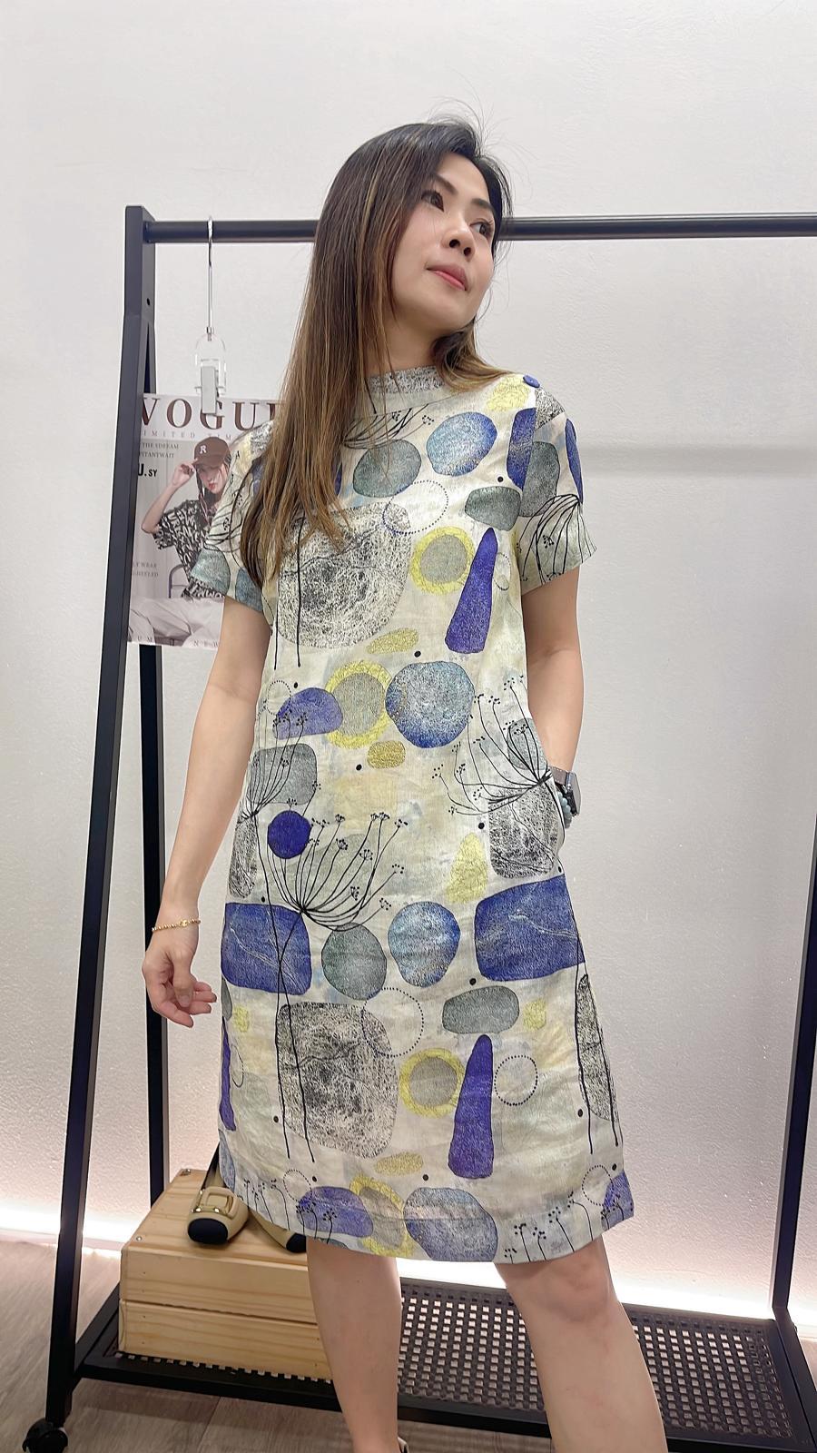 (D507)Linen Dress