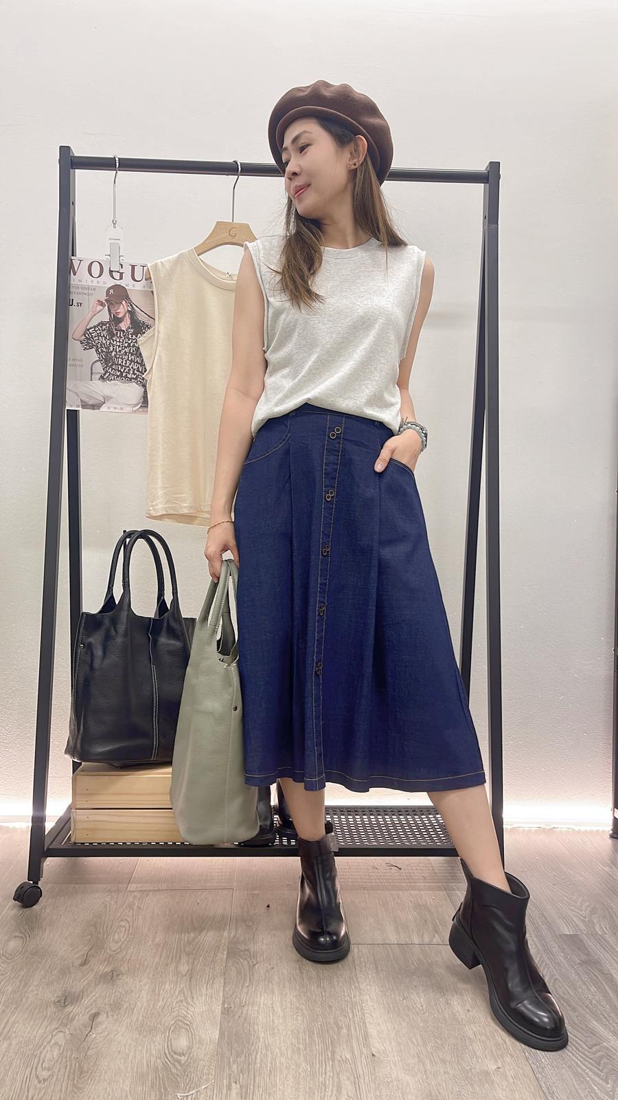 (D1805)Denim Skirt