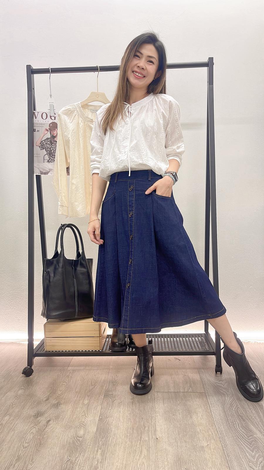 (D1805)Denim Skirt