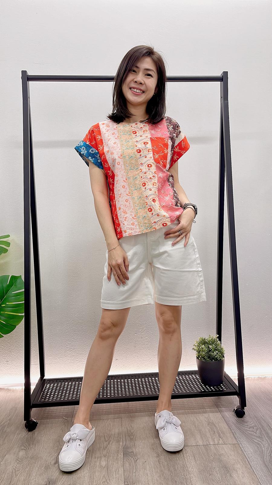 (D3537)Pattern Top