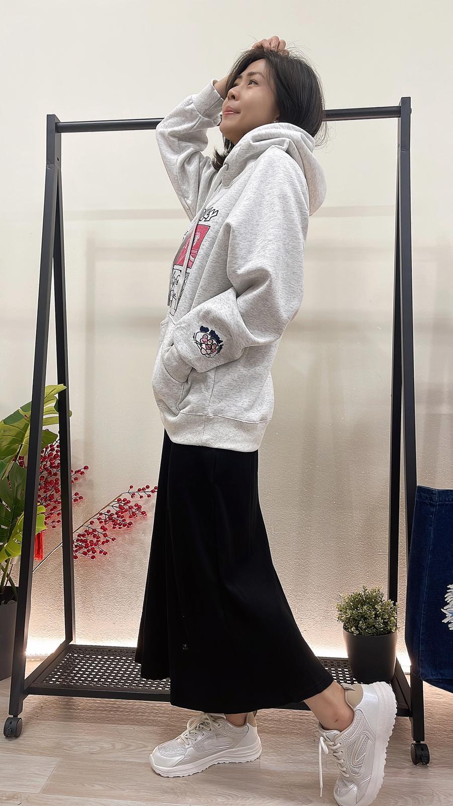 (D3711)Hoodie Top
