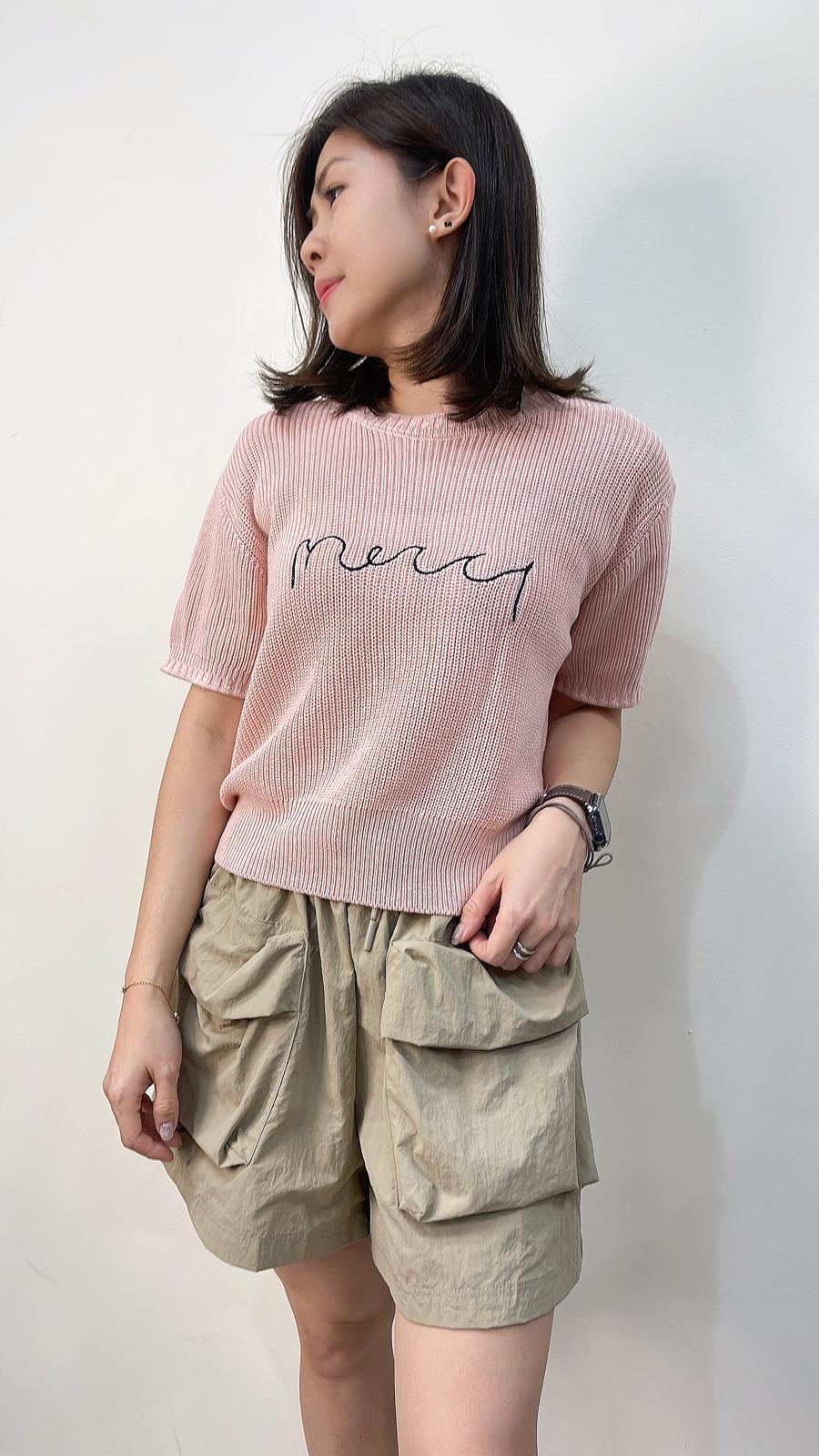(D3728)Knitted Top