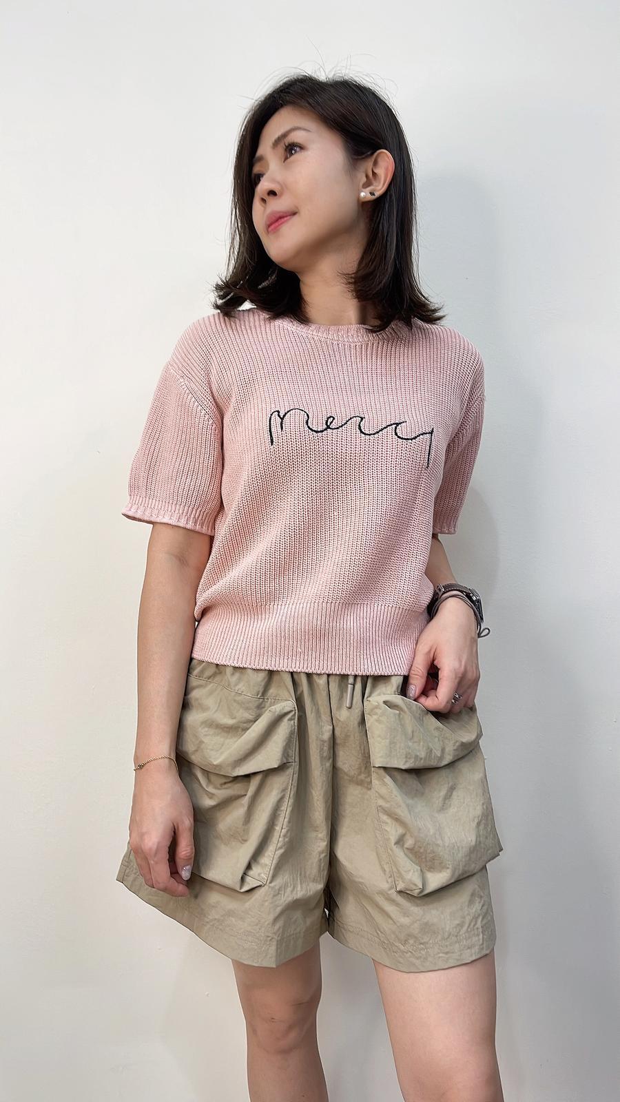(D3728)Knitted Top