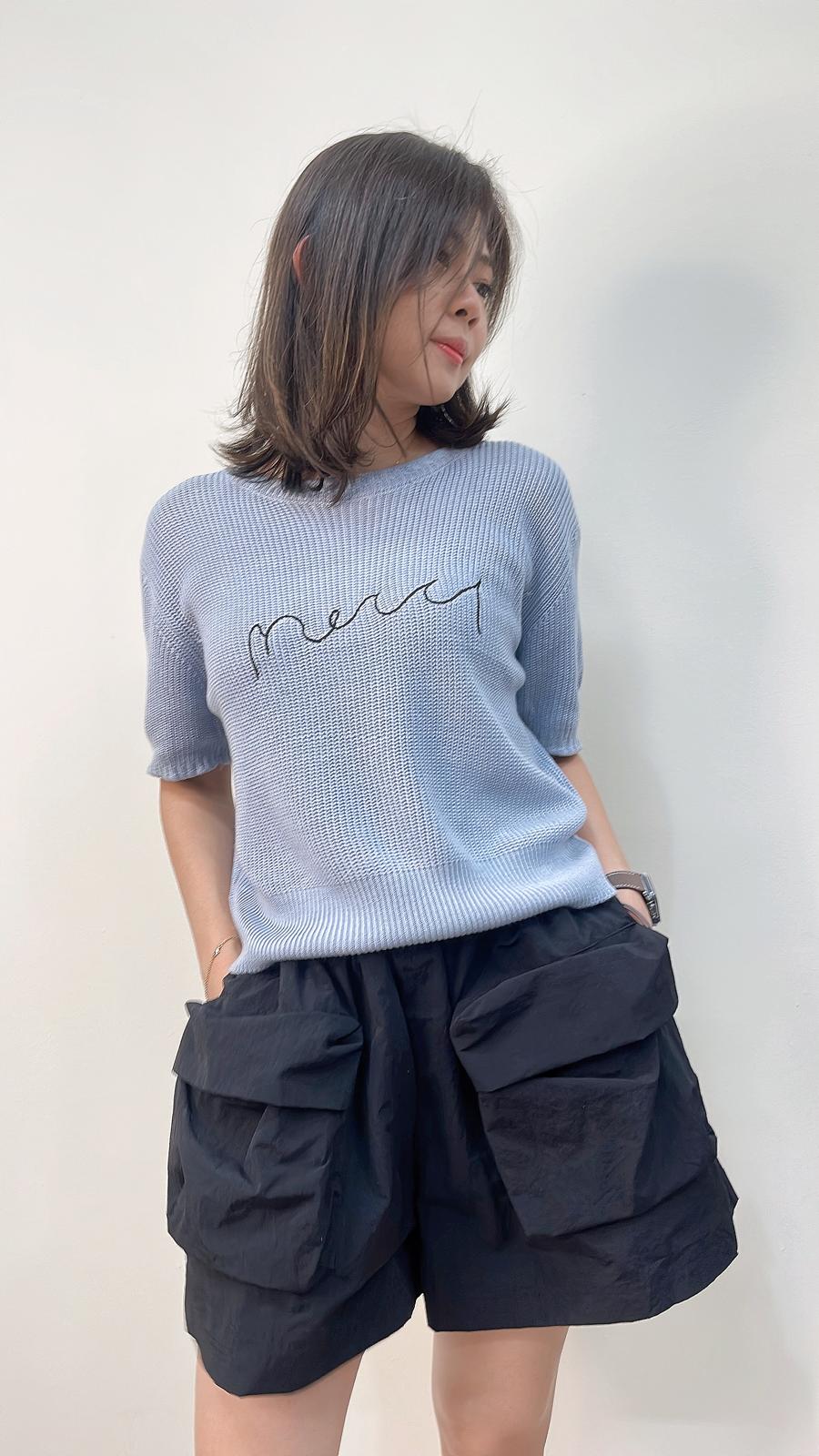 (D3728)Knitted Top