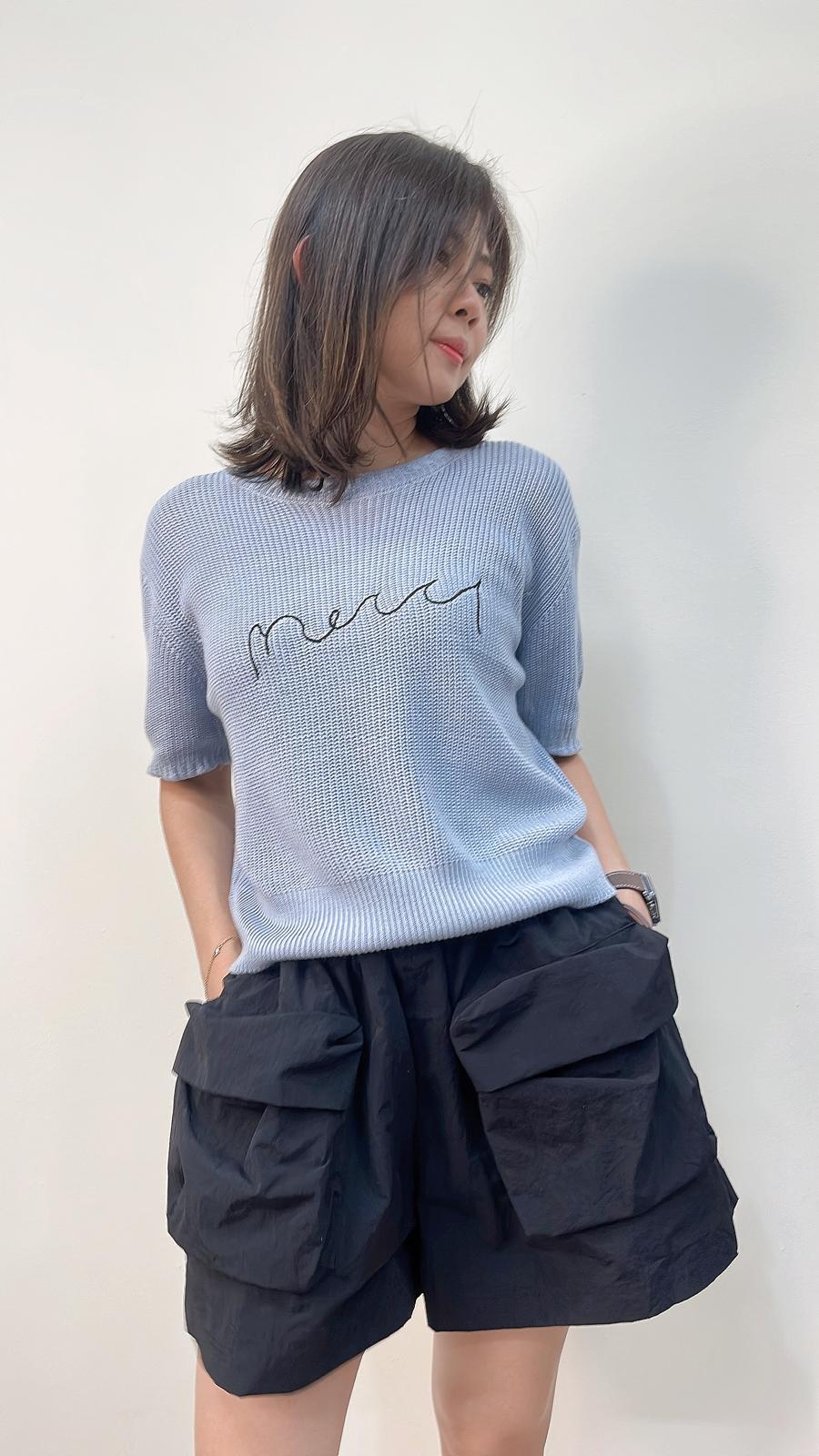 (D3728)Knitted Top