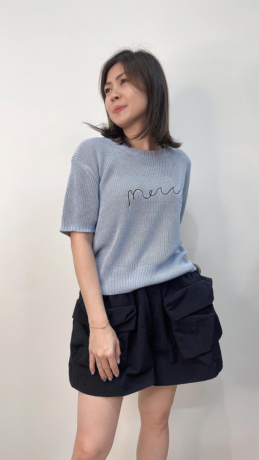 (D3728)Knitted Top