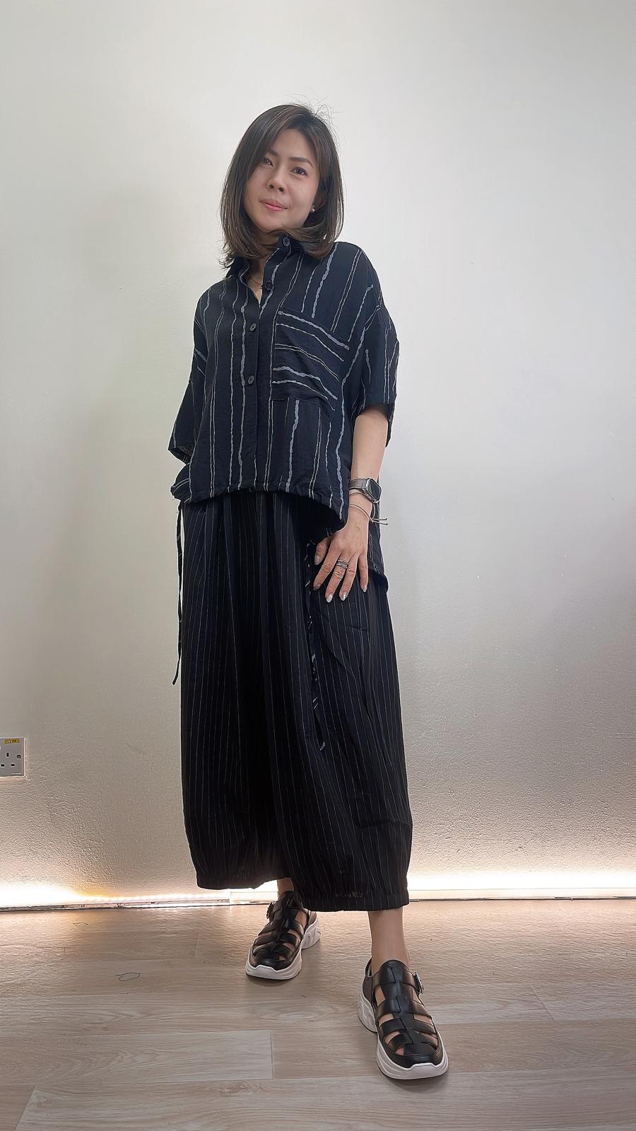 (D3774)Striped Top