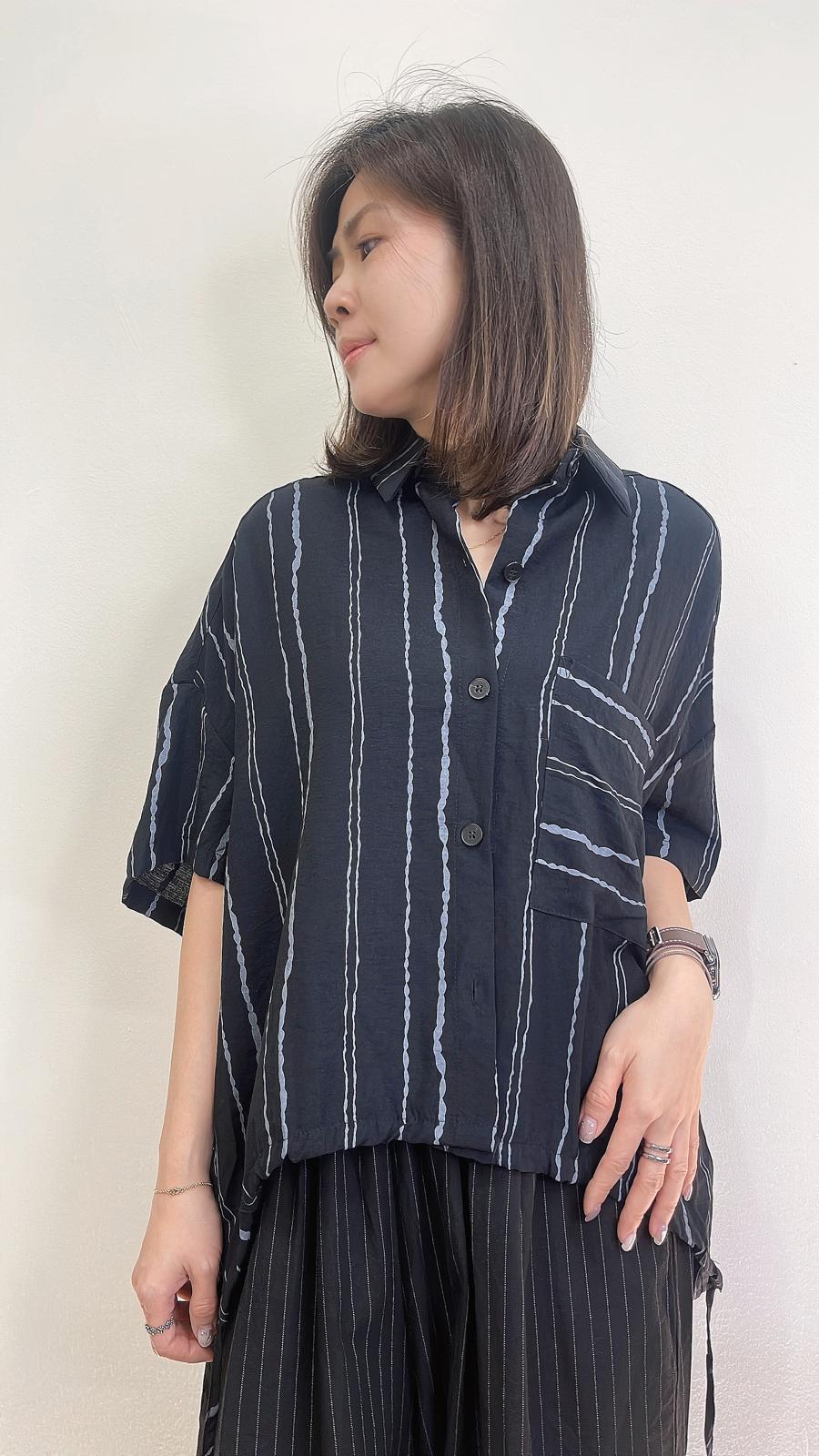(D3774)Striped Top