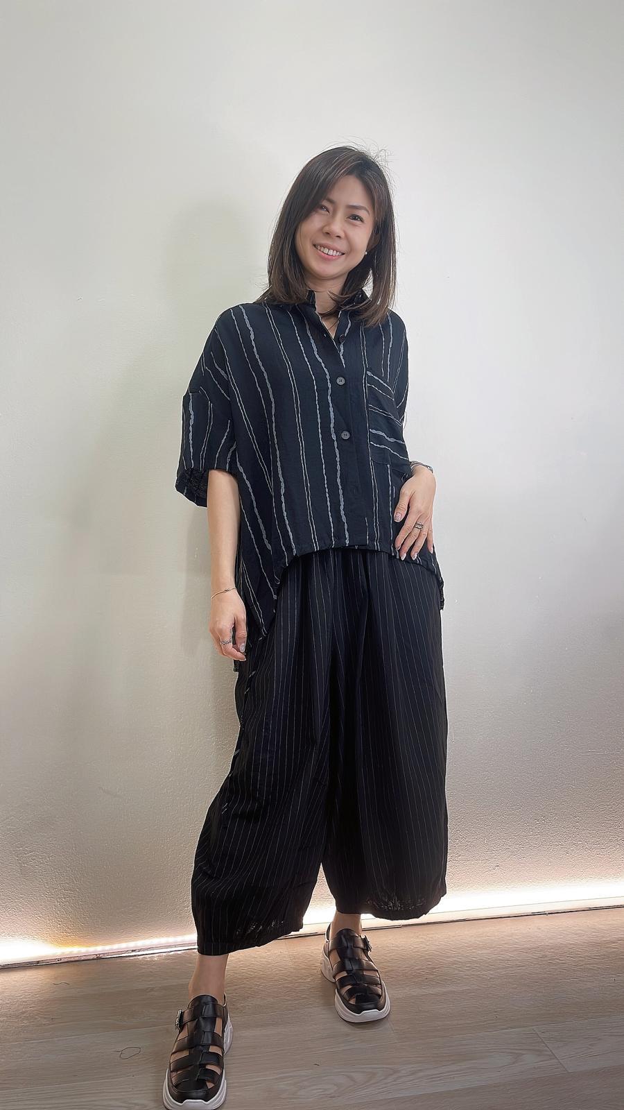 (D3774)Striped Top