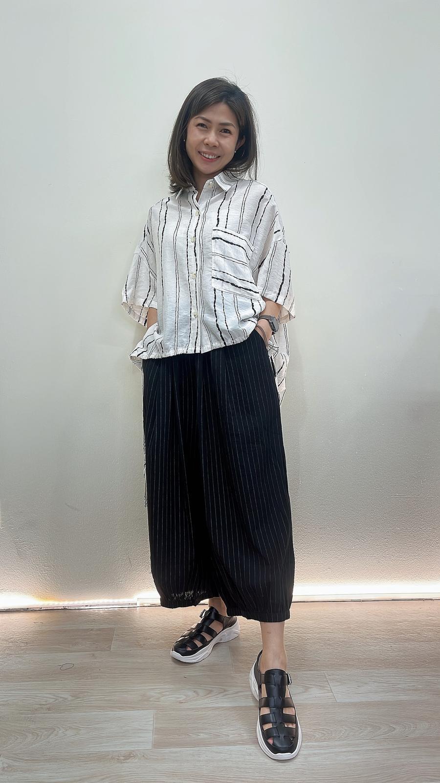 (D3774)Striped Top