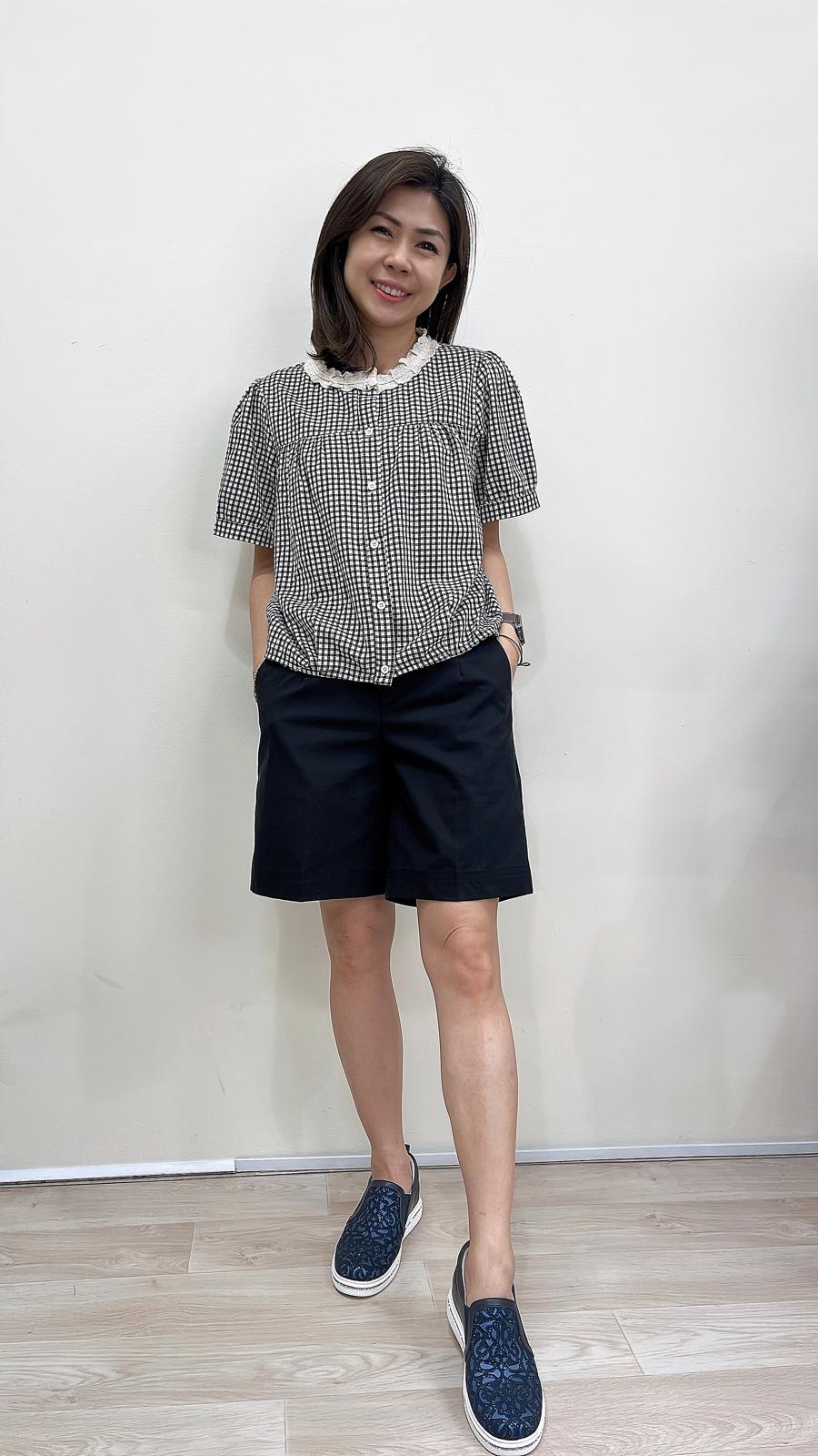(D3792)Checkered Top