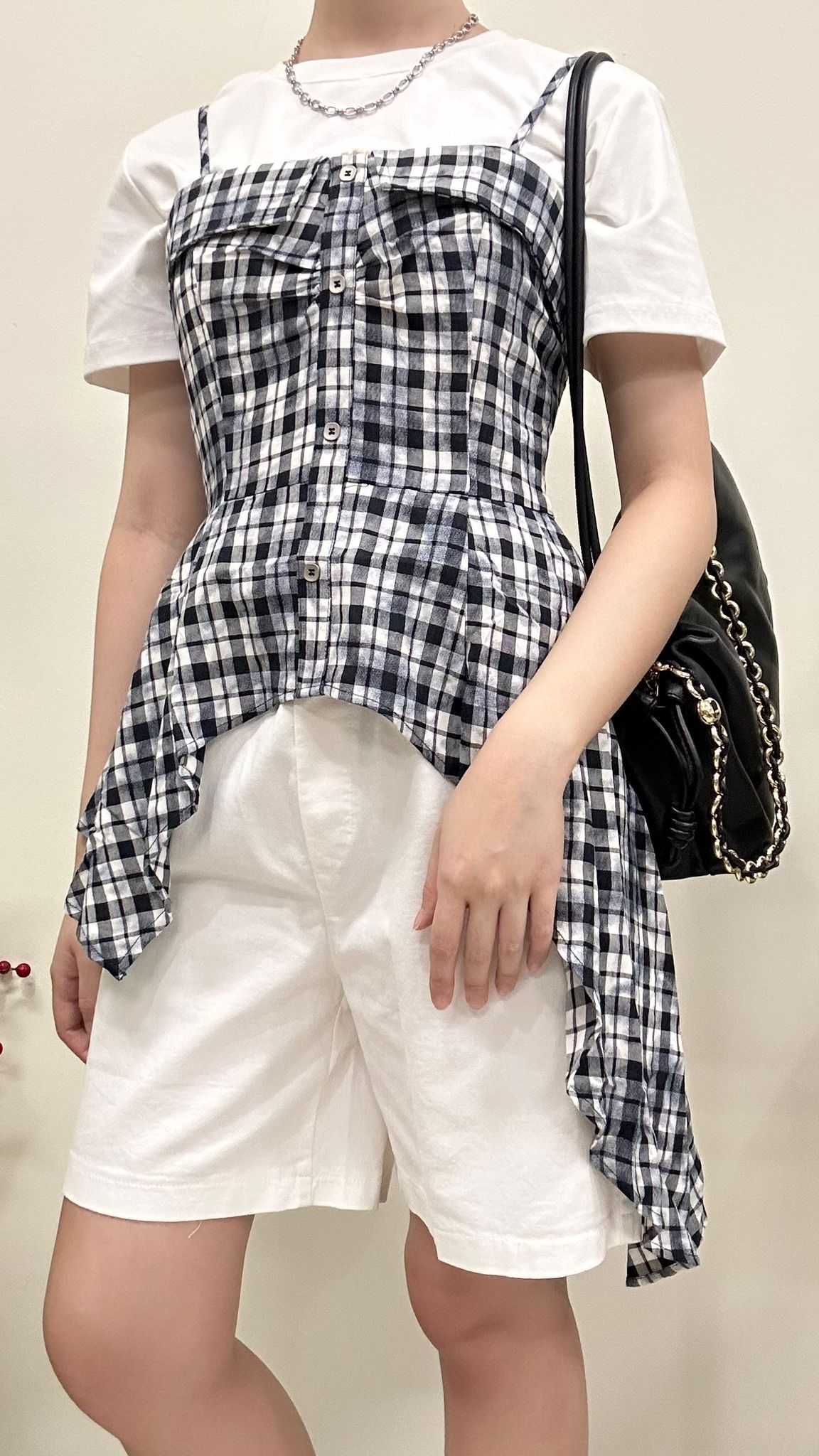 (D3830)Checkered Top