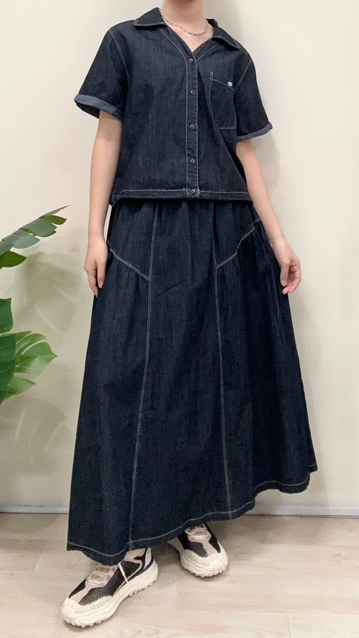 (D2064)Denim Skirt