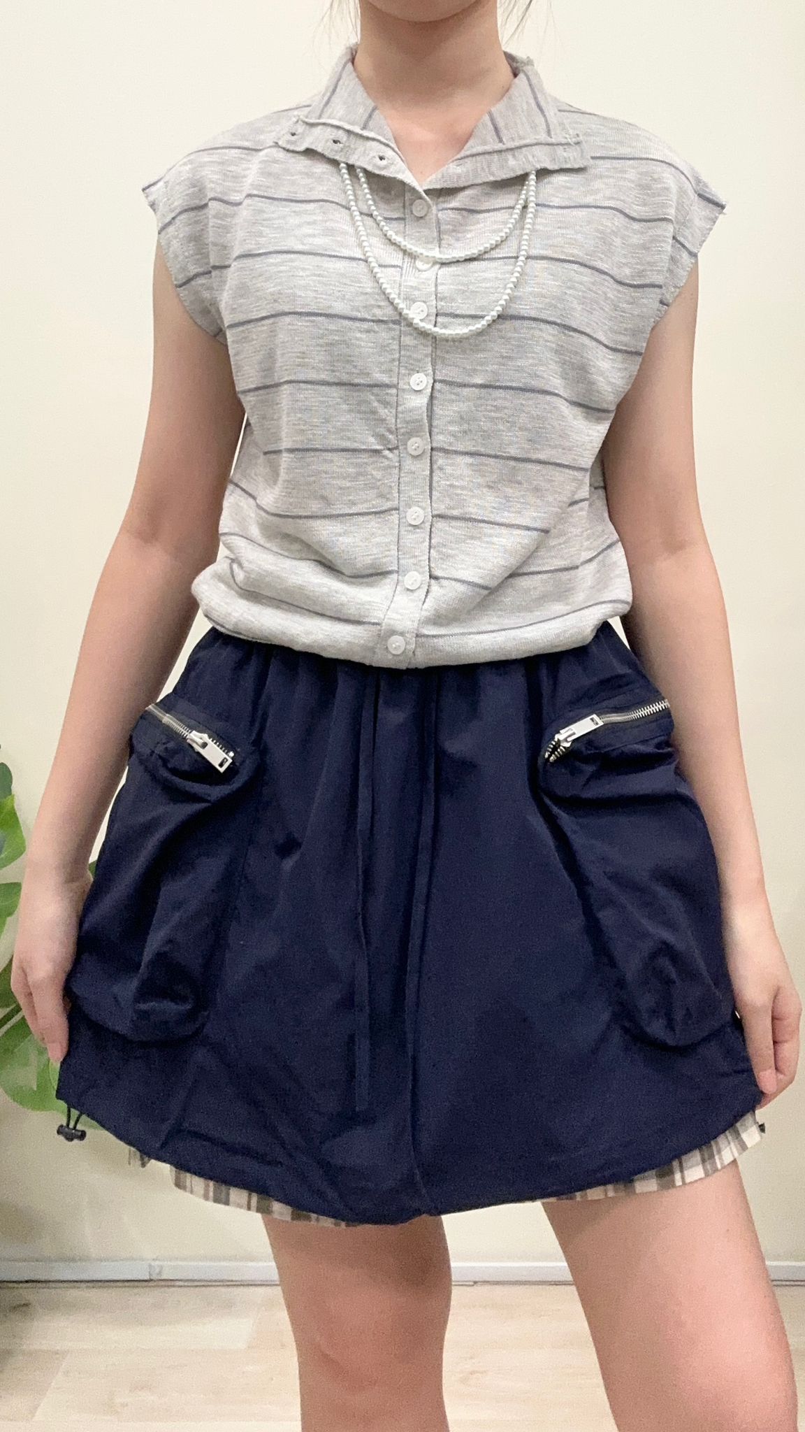 (D3900)Knitted Top
