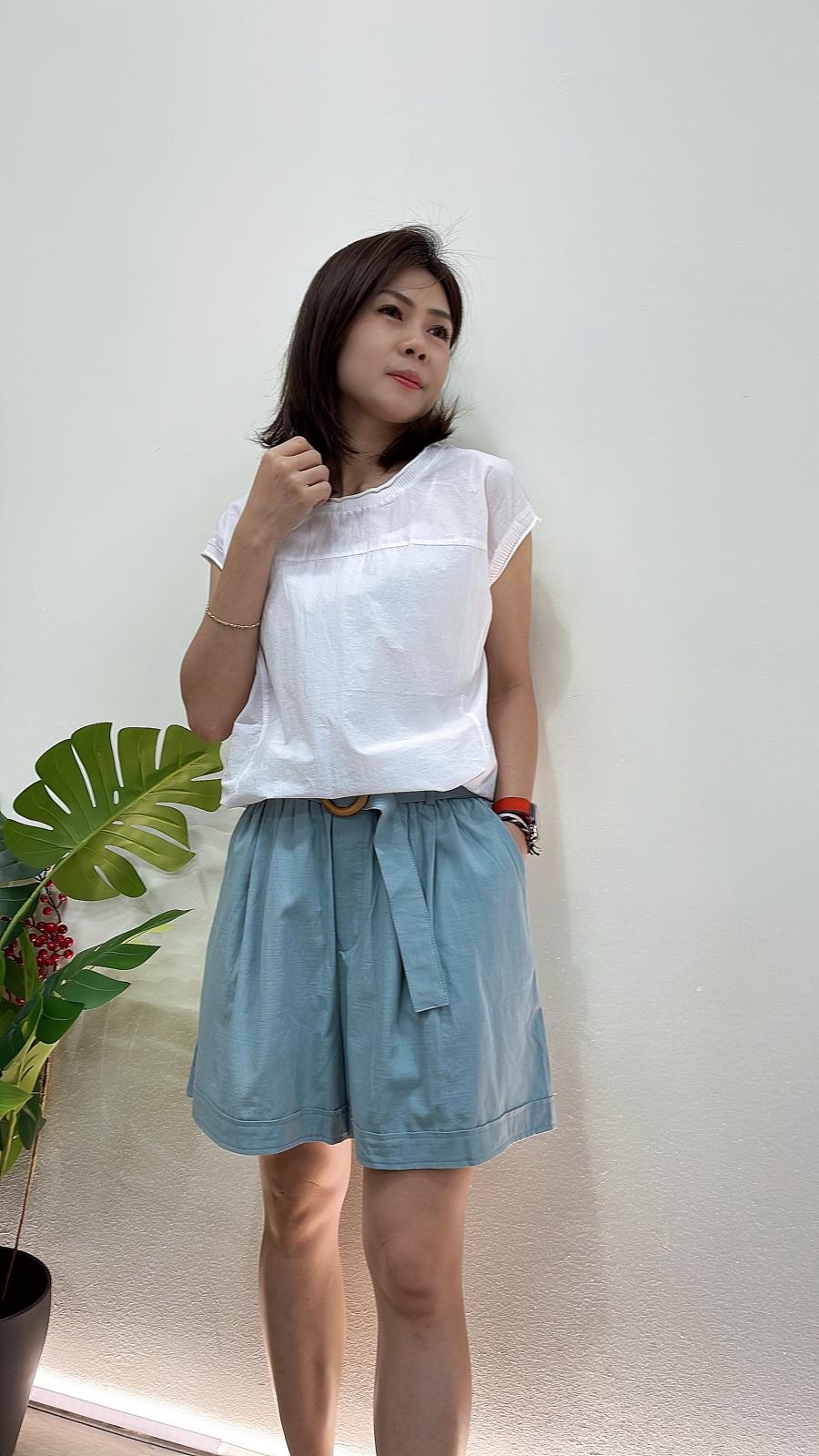 (D2116)Linen Cotton Shorts