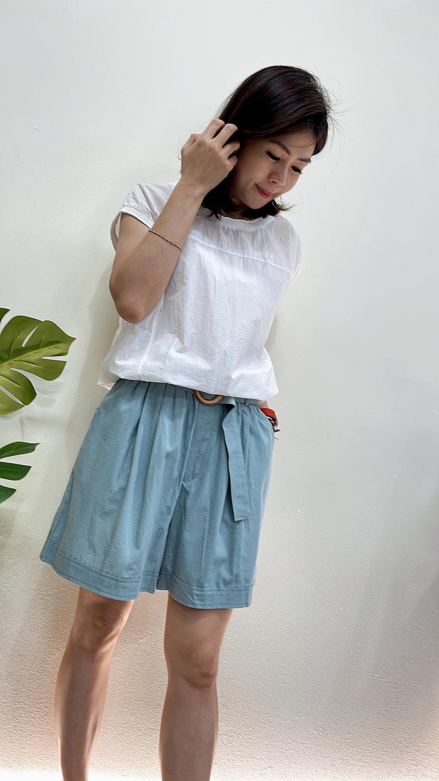 (D2116)Linen Cotton Shorts