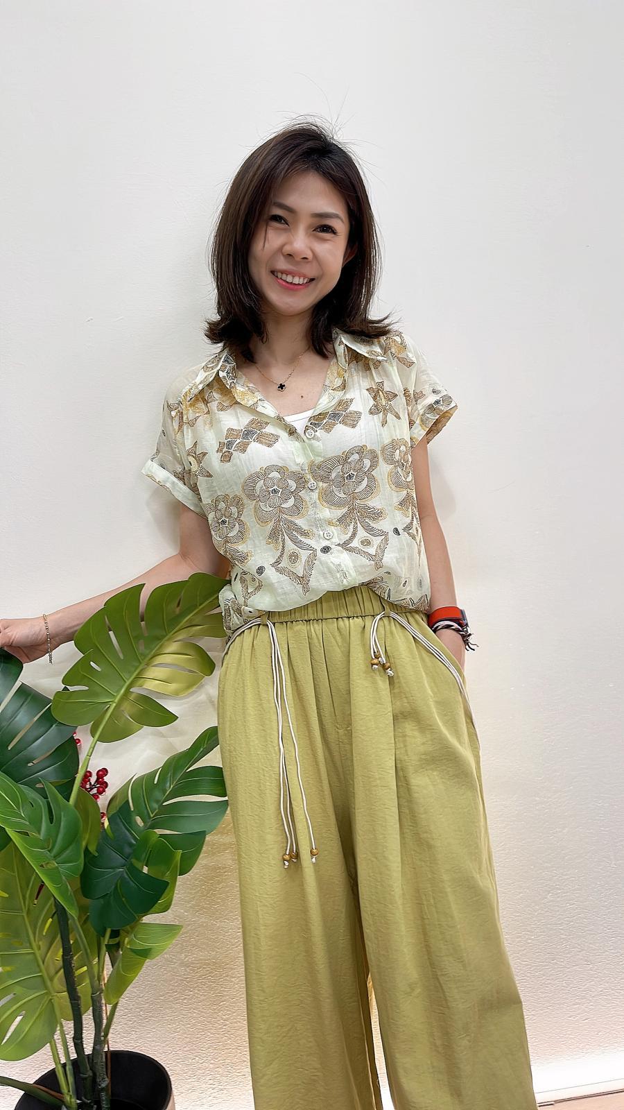 (D3938)Pattern Top