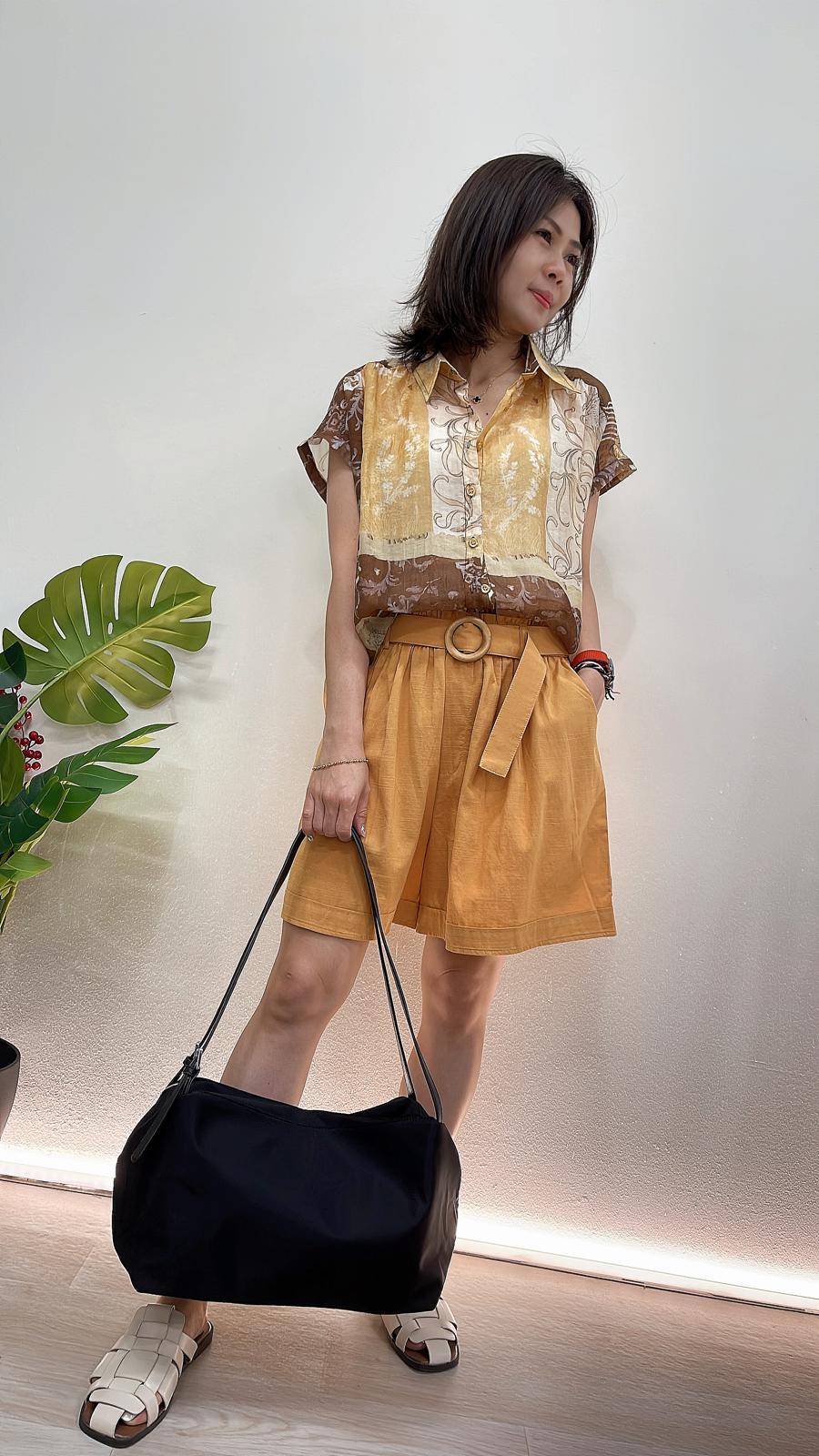 (D2116)Linen Cotton Shorts