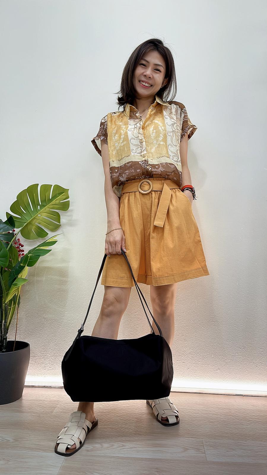 (D2116)Linen Cotton Shorts