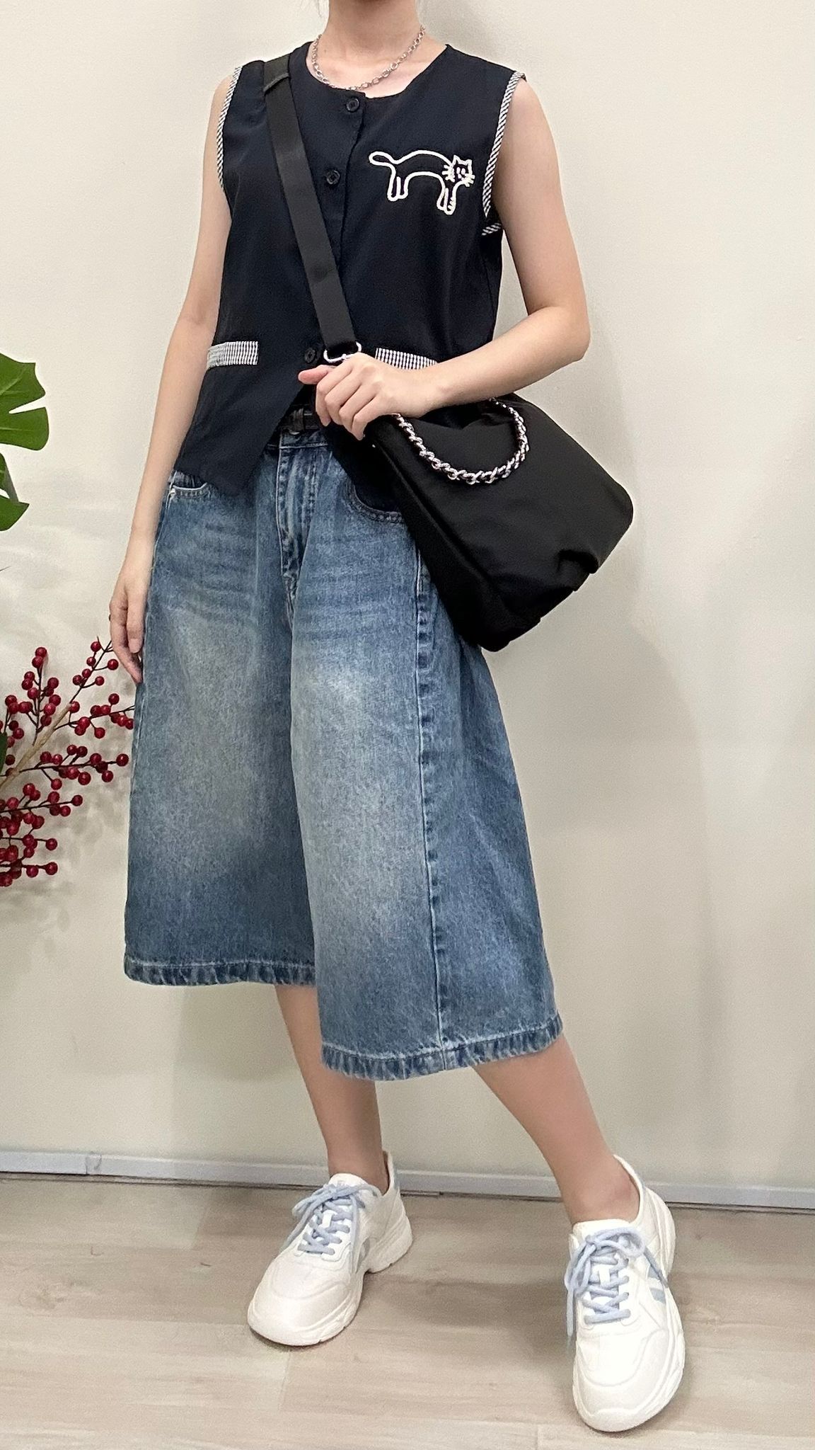 (D2130)Denim Pants