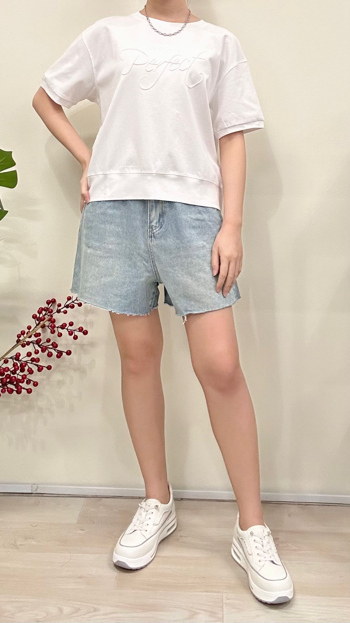 (D2131)Denim Shorts