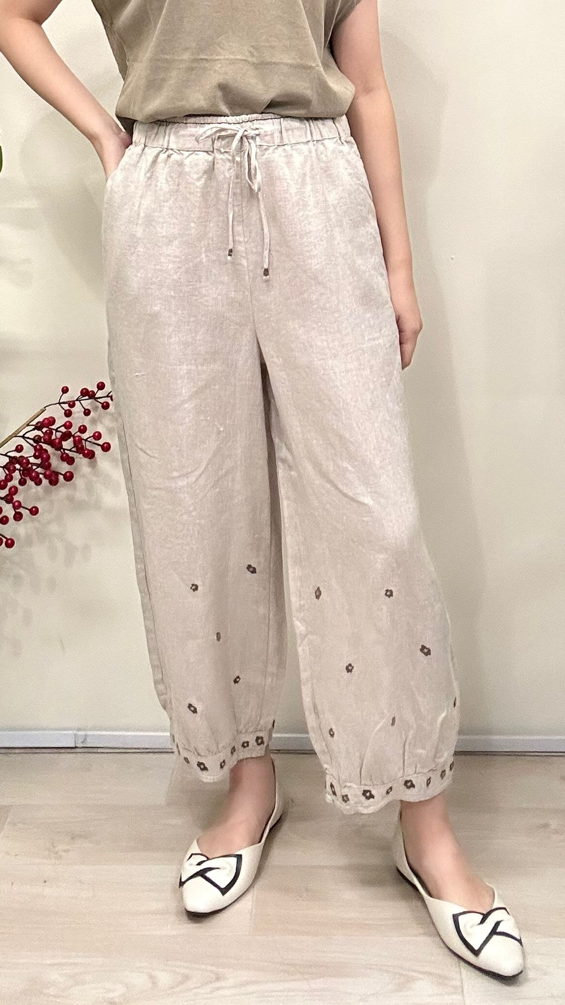 (D2142)Linen Pants