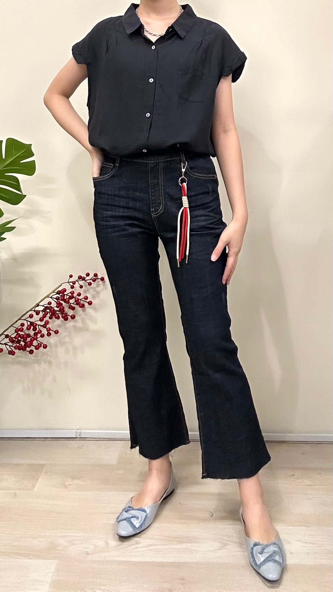 (D2149)Denim Pants