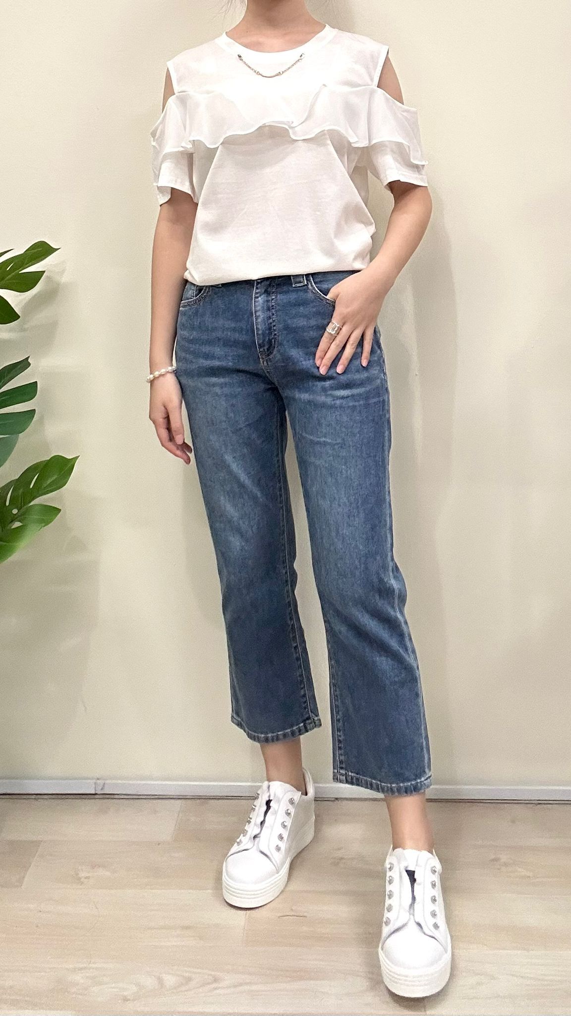 (D2163)Denim Pants