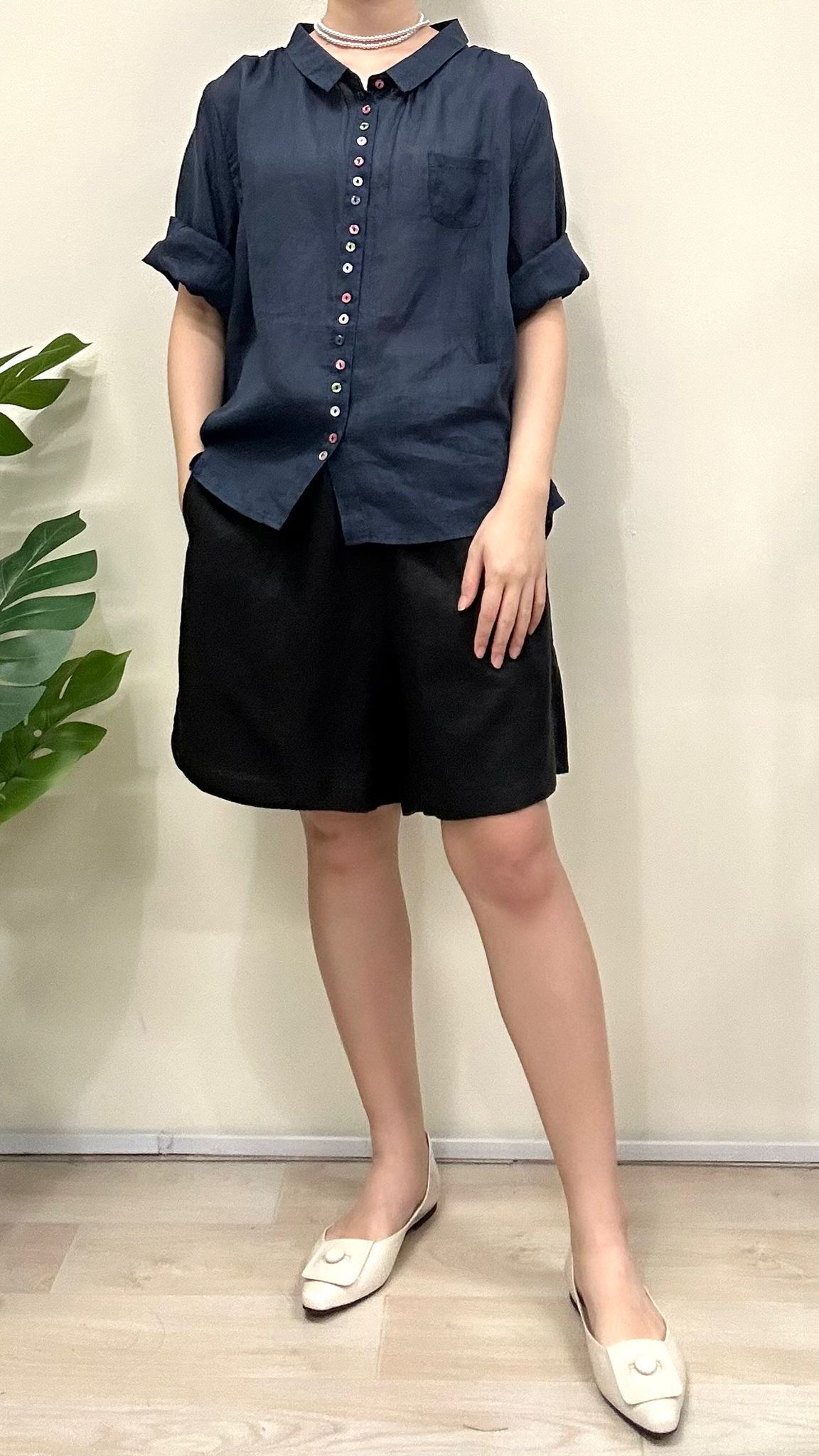 (D4015)Linen Top