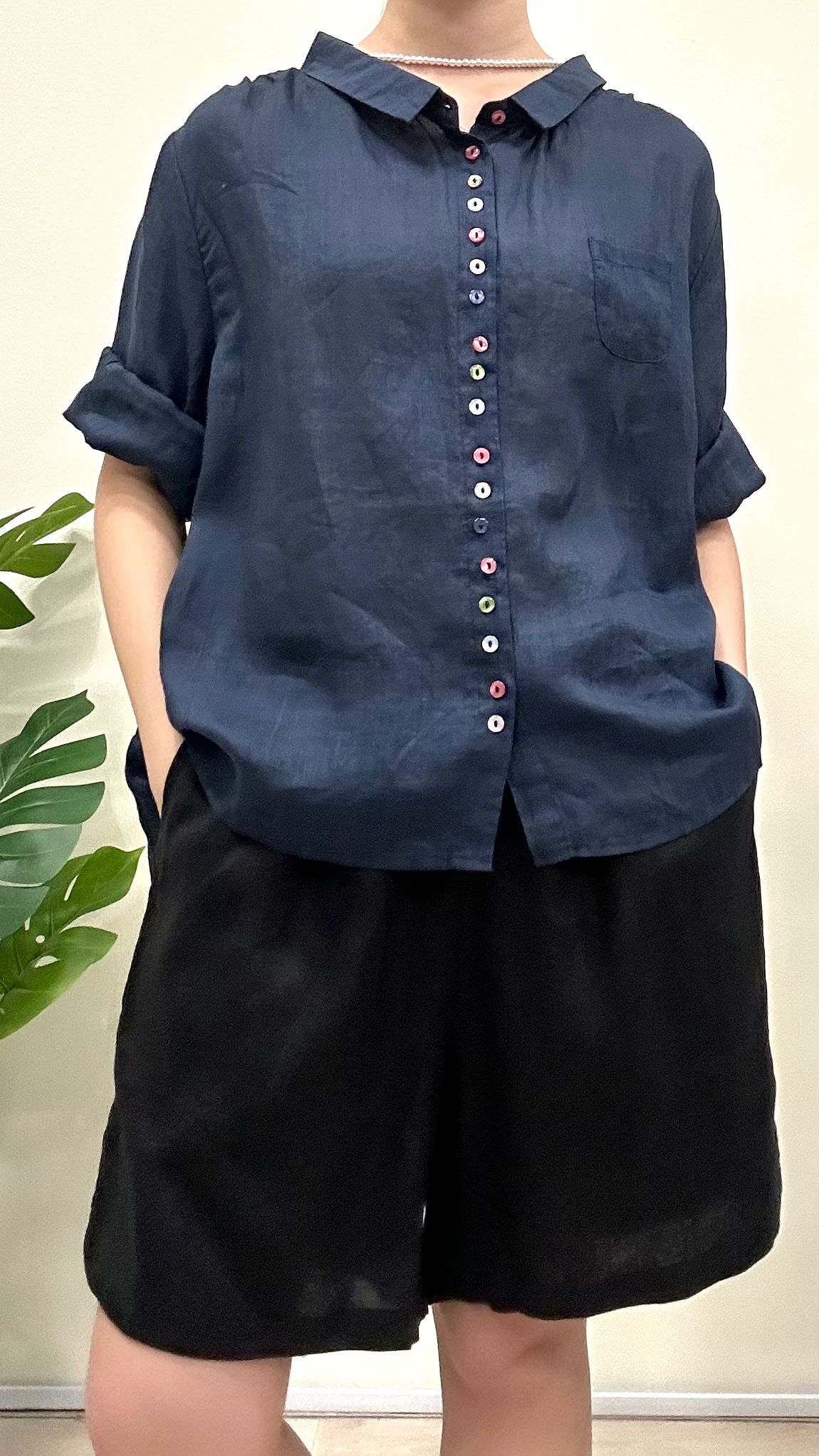 (D4015)Linen Top