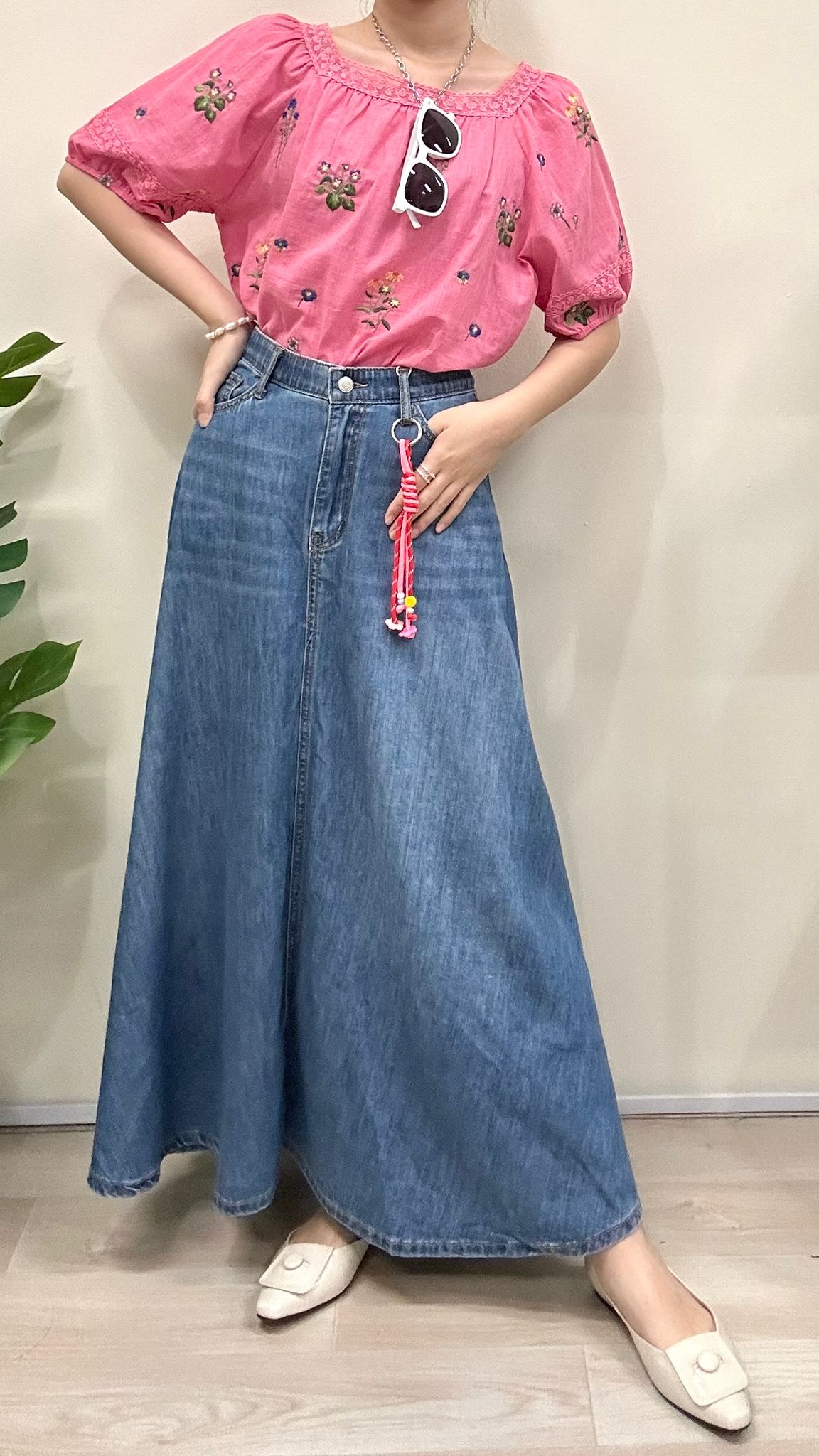 (D2171)Denim Skirt
