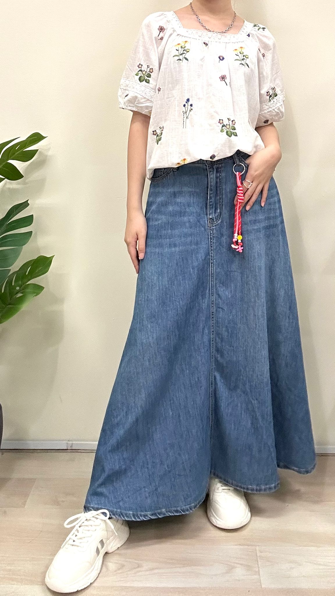 (D2171)Denim Skirt