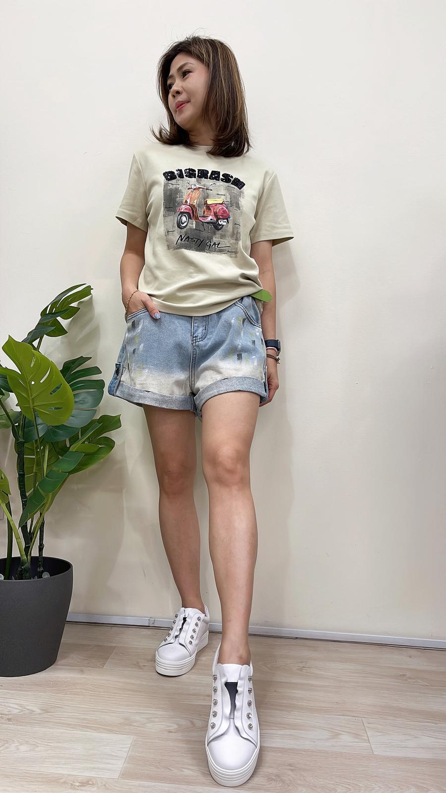 (D2162)Denim Shorts