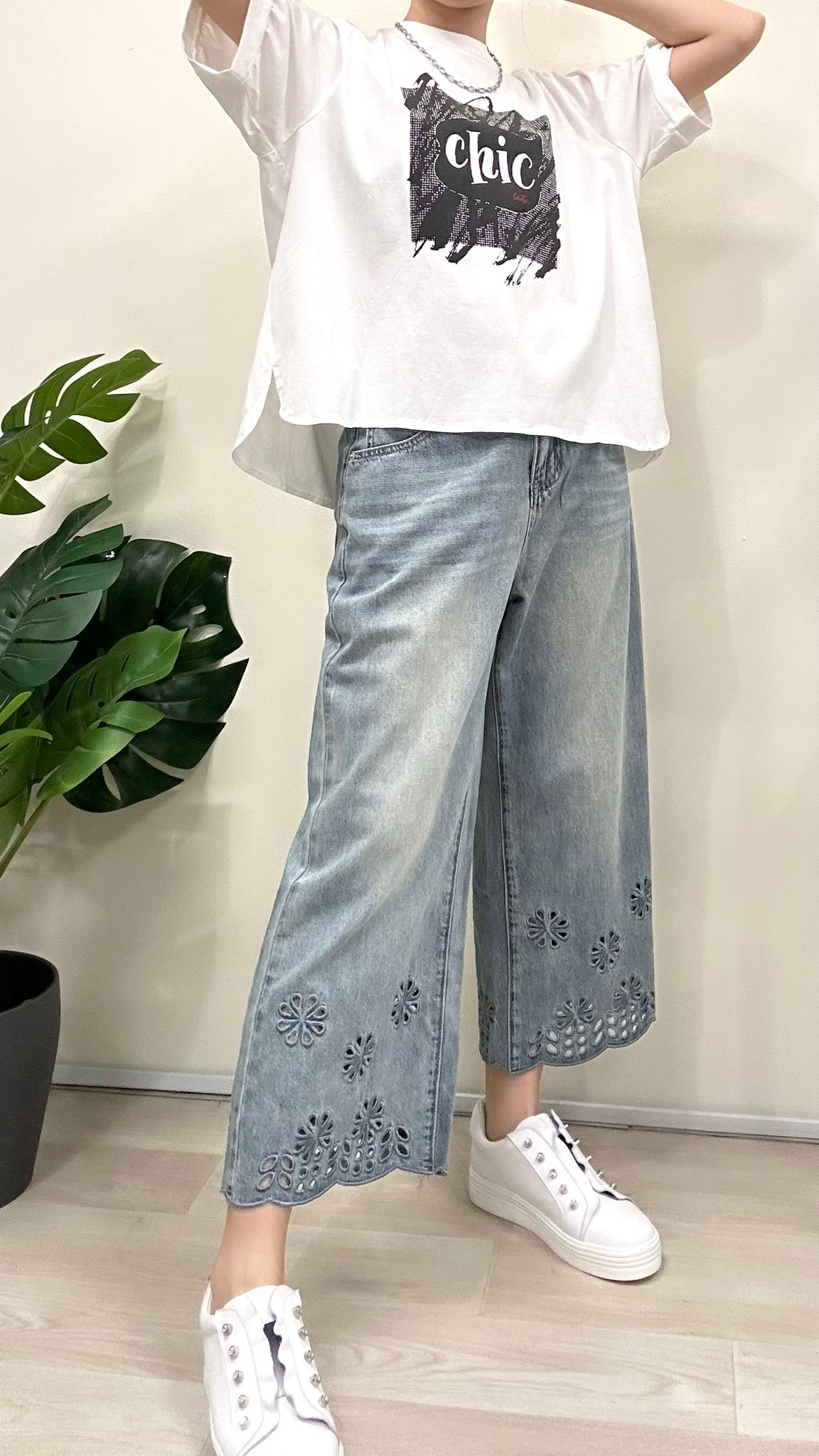 (D2146)Denim Pants