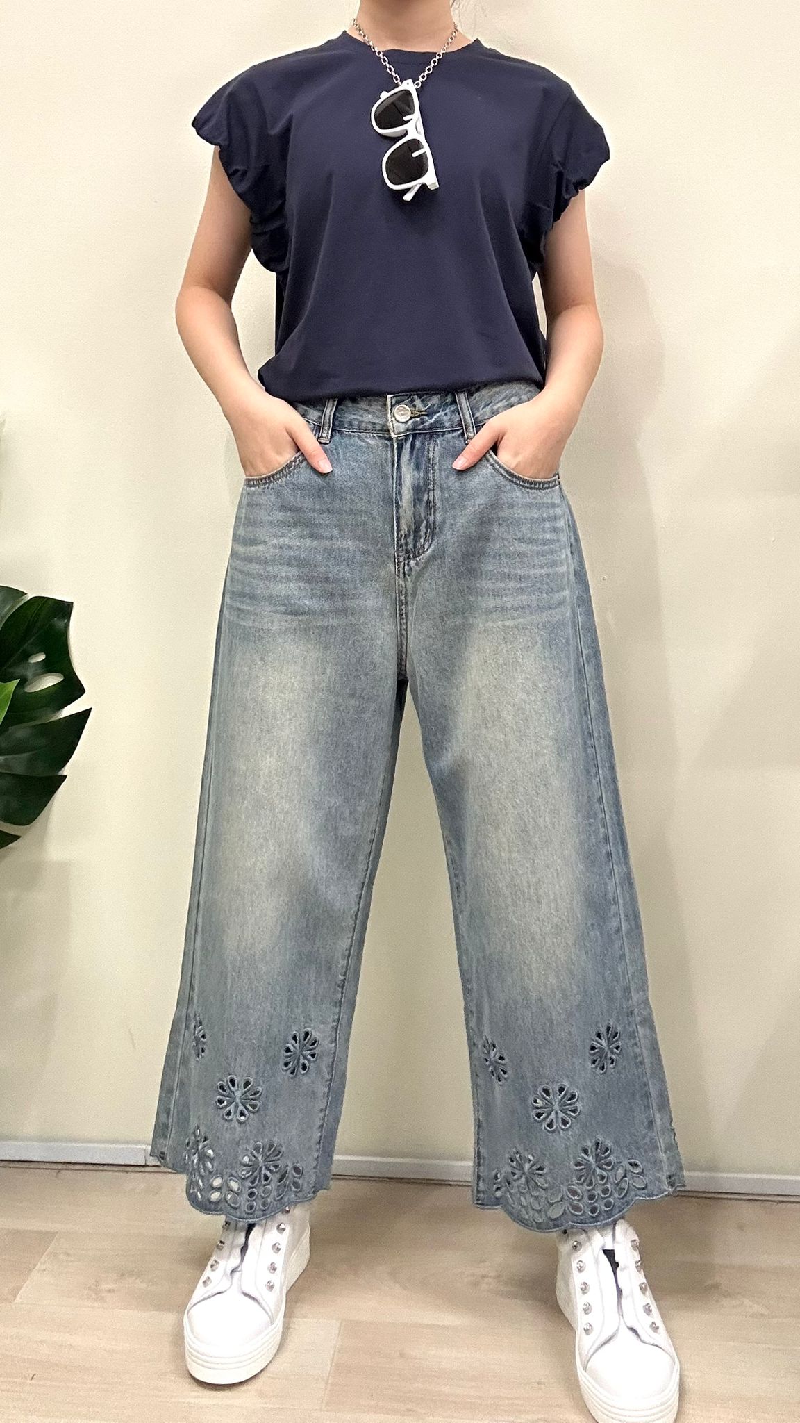 (D2146)Denim Pants