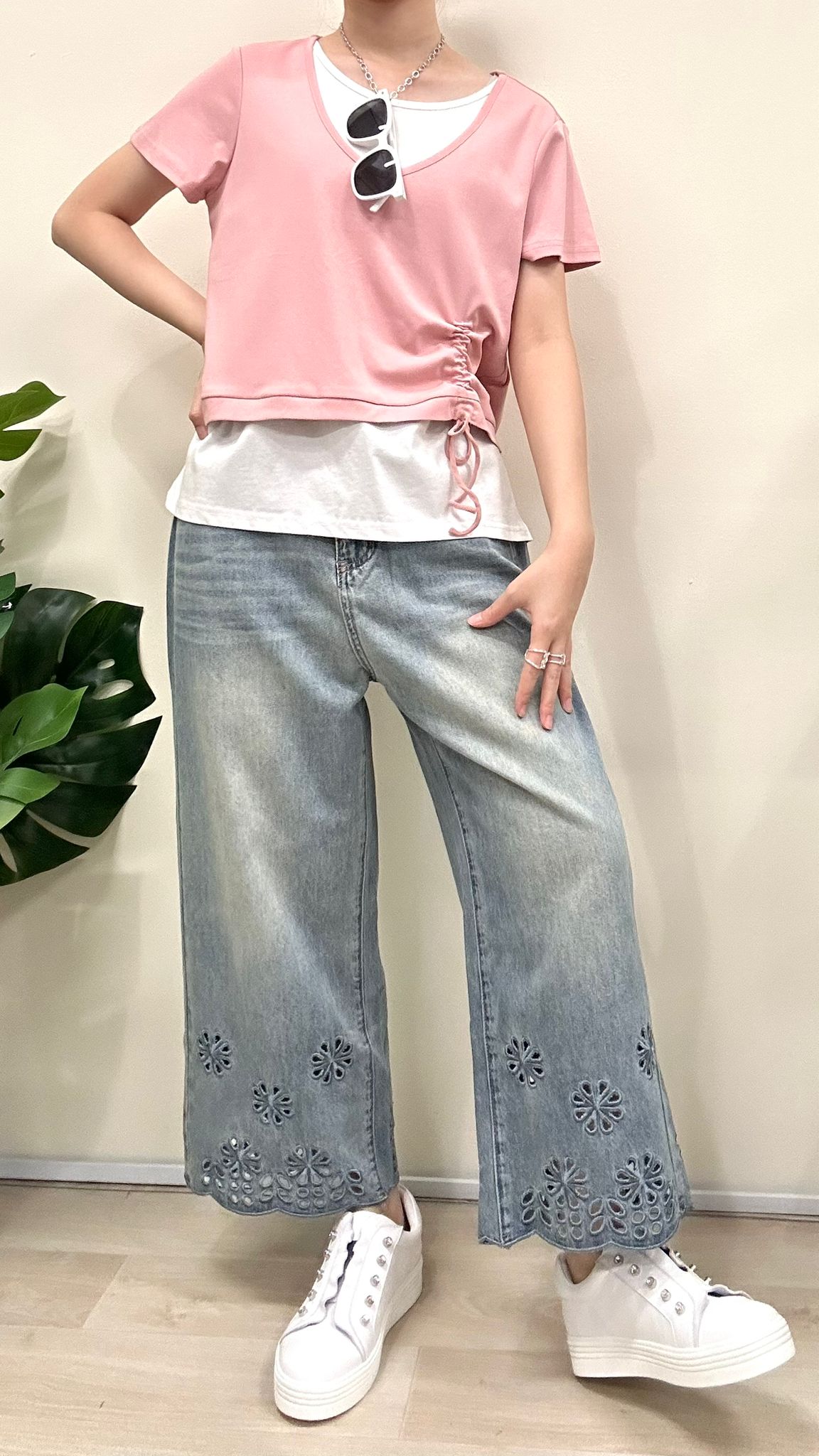 (D2146)Denim Pants