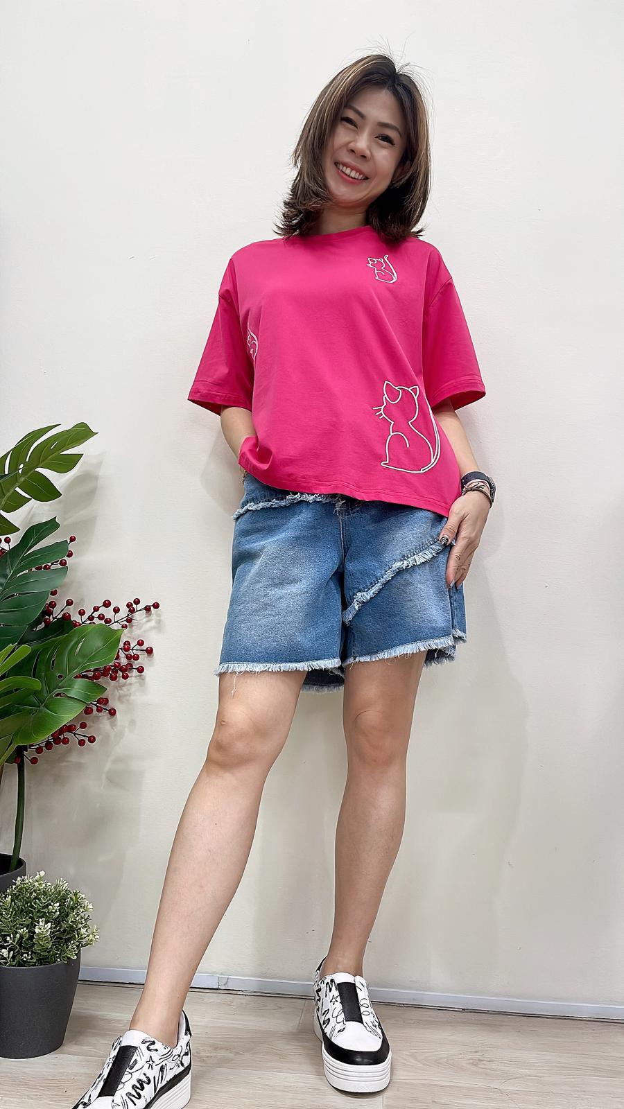 (D2159)Denim Shorts