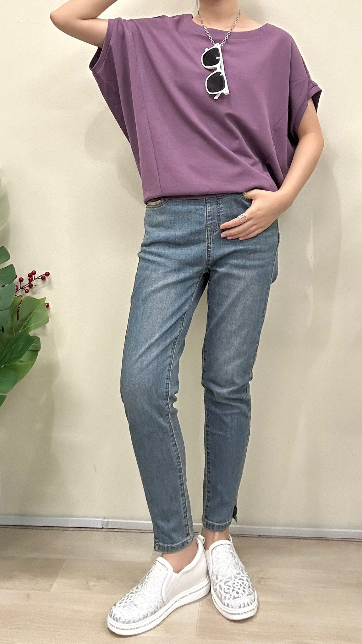 (D2196)Denim Pants