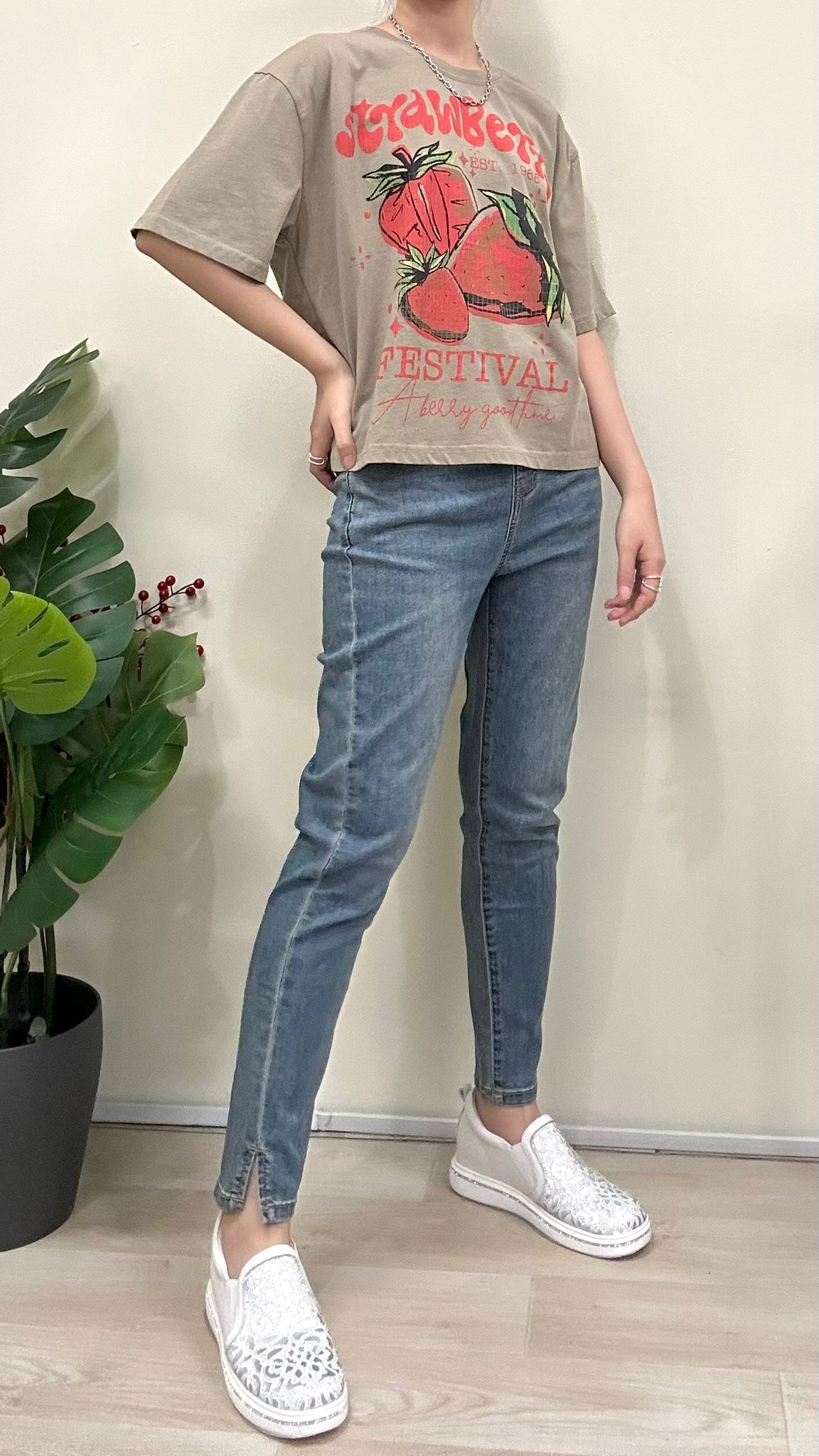 (D2196)Denim Pants