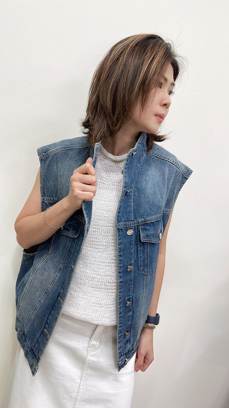 (D117)Denim Vest