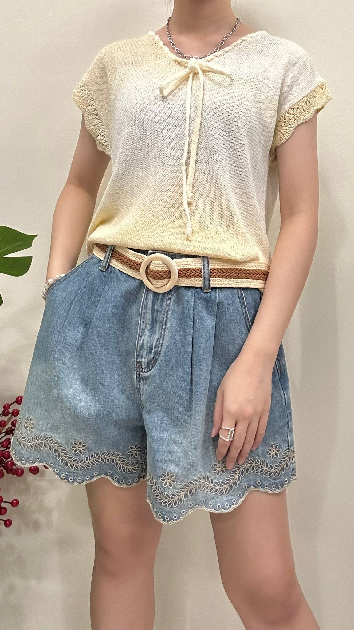 (D2185)Denim Shorts