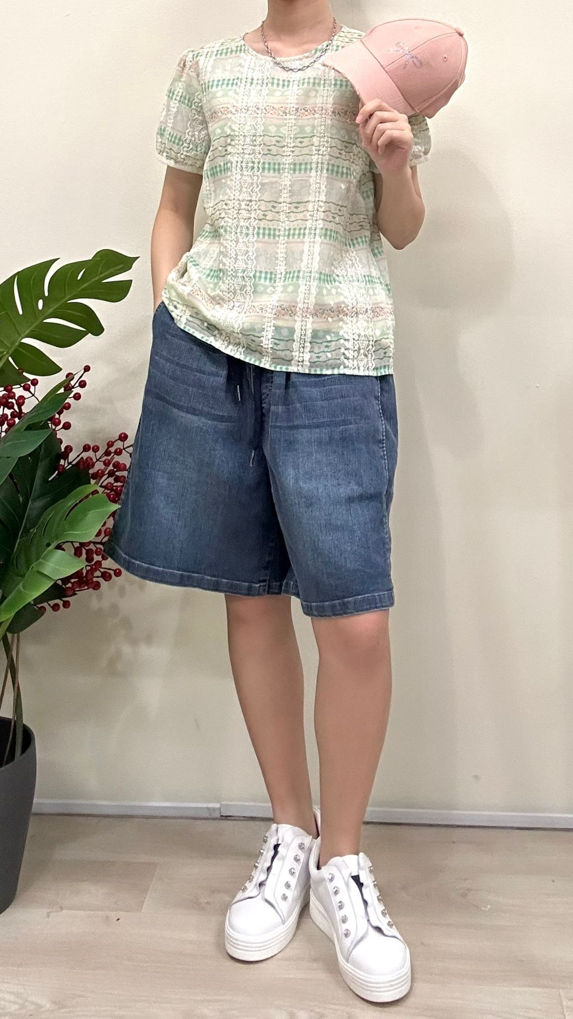 (D2219)Denim Pants