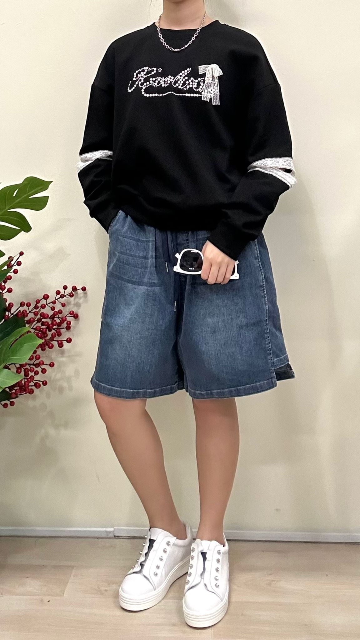 (D2219)Denim Pants